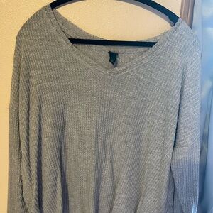 Wild Fable Light Gray V-Neck Sweater